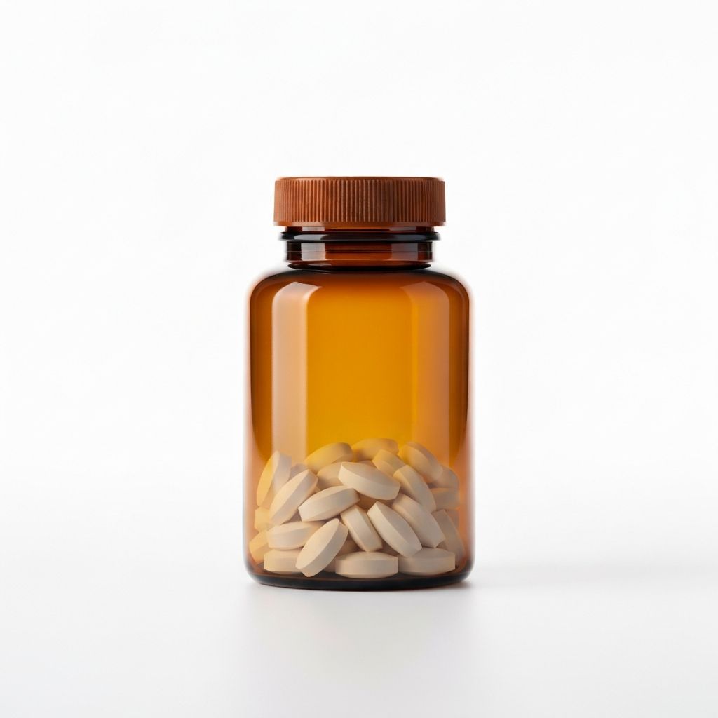 Vitamin tablet supplement bottle